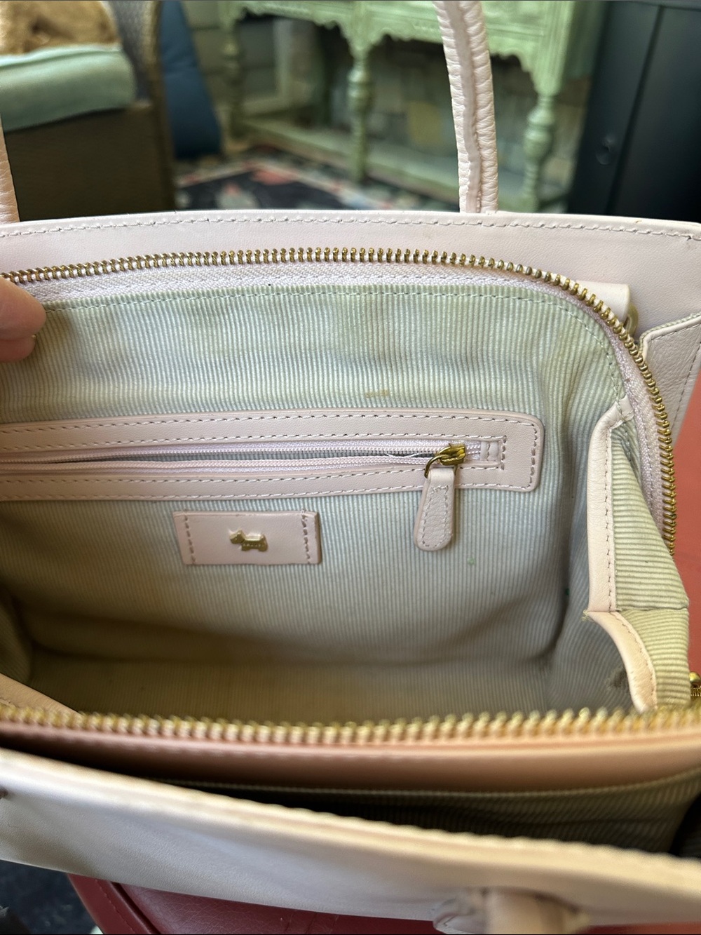 Radley London Pale Pink Leather Satchel - Picture 2 of 9